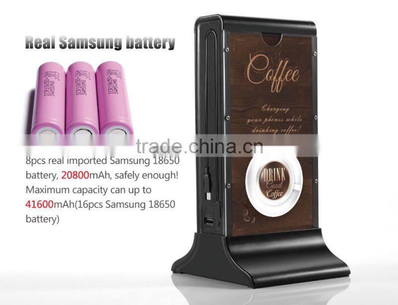 2016 Trending products 10000mah samsung battery bank for restaurant hotel bar