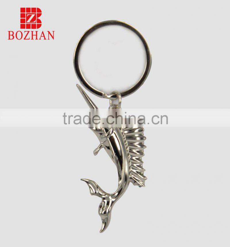 2014 various design custom blank keychain/fish-shaped metal keychain