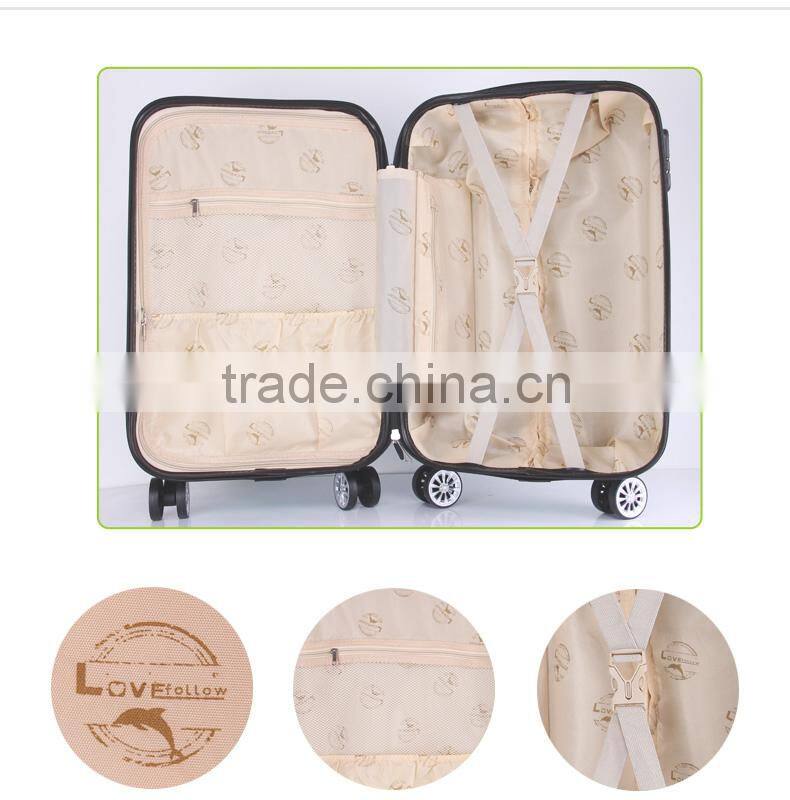abs pc luggage carry on luggage airport trolley suitcase bag