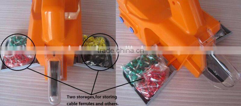 LSD High Quality New PatentAM-6-4 Multi-functional pneumatic air crimping tool for crimping cable ferrules end sleeves