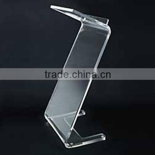 Z-shaped acrylic lectern podium