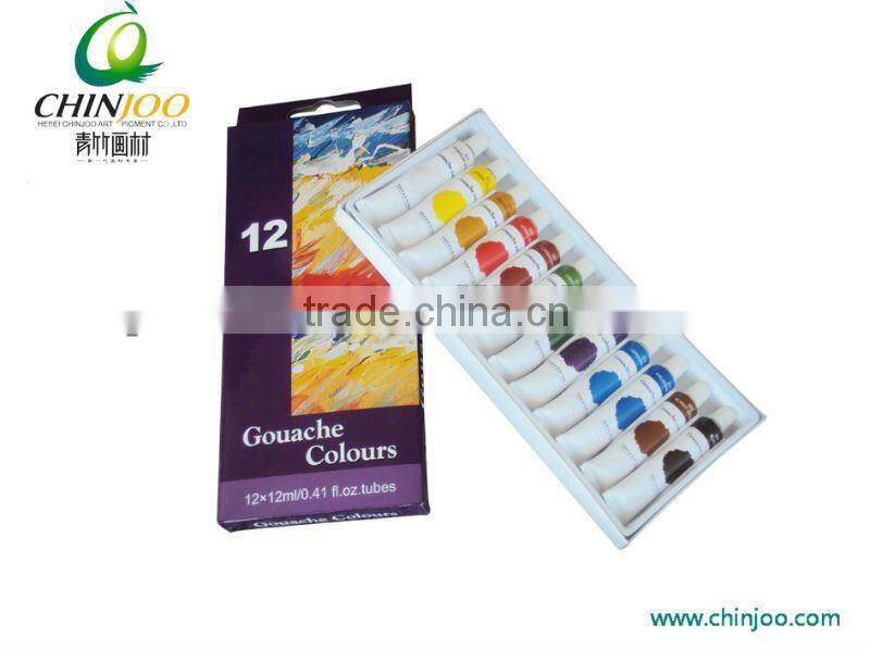 gouache color 12pcs/set Alumimum tube