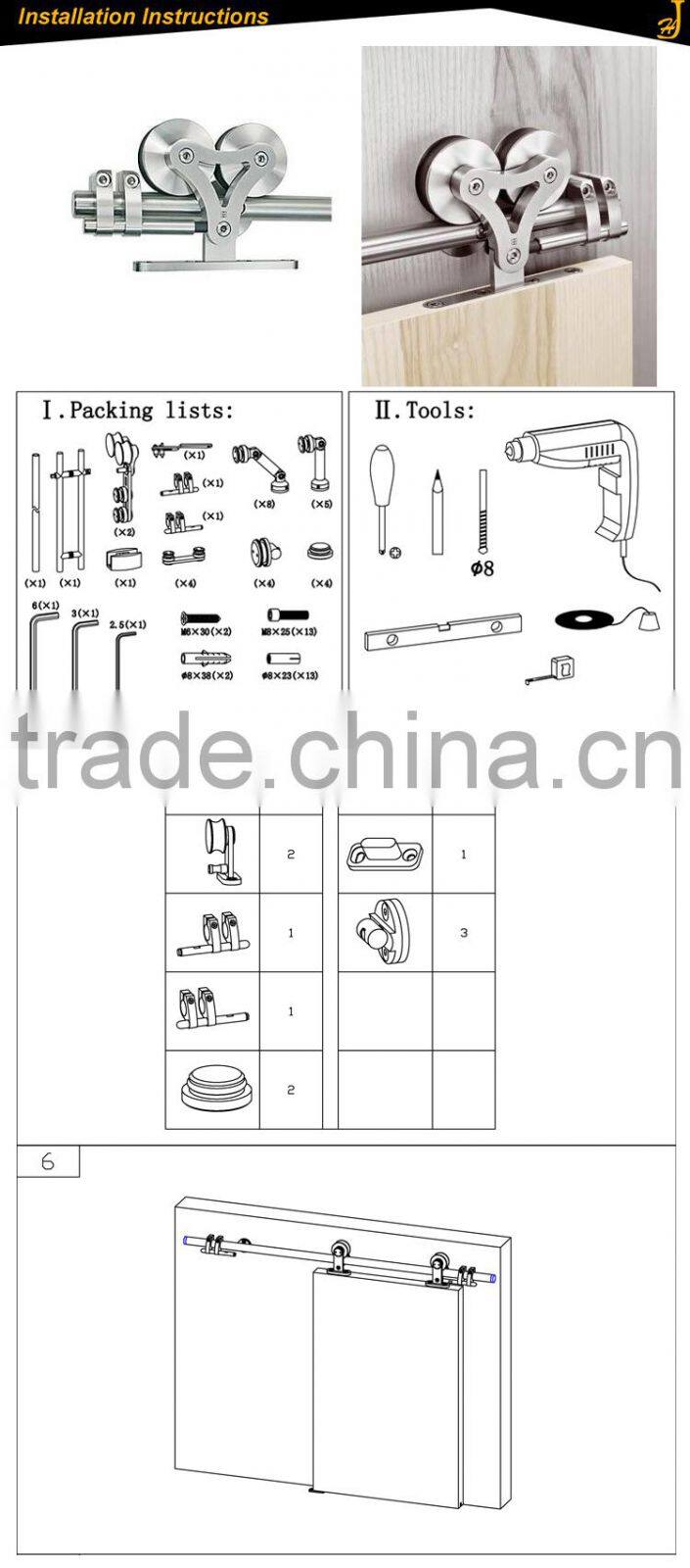 Hot Sale Wardrobe Mirror Steel Sliding Wooden Door Rollers Wheels