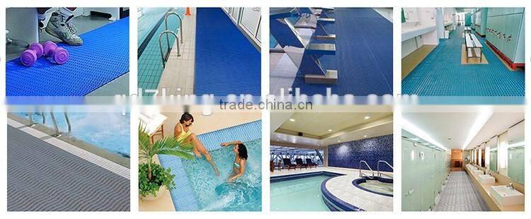 QINGDAO 7KING colorful swimming pool half round bath shower PVC Floor Mat