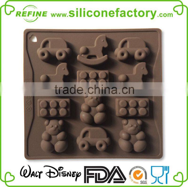 Disney audited factory for cute cartoon graph silicone chocolate mould