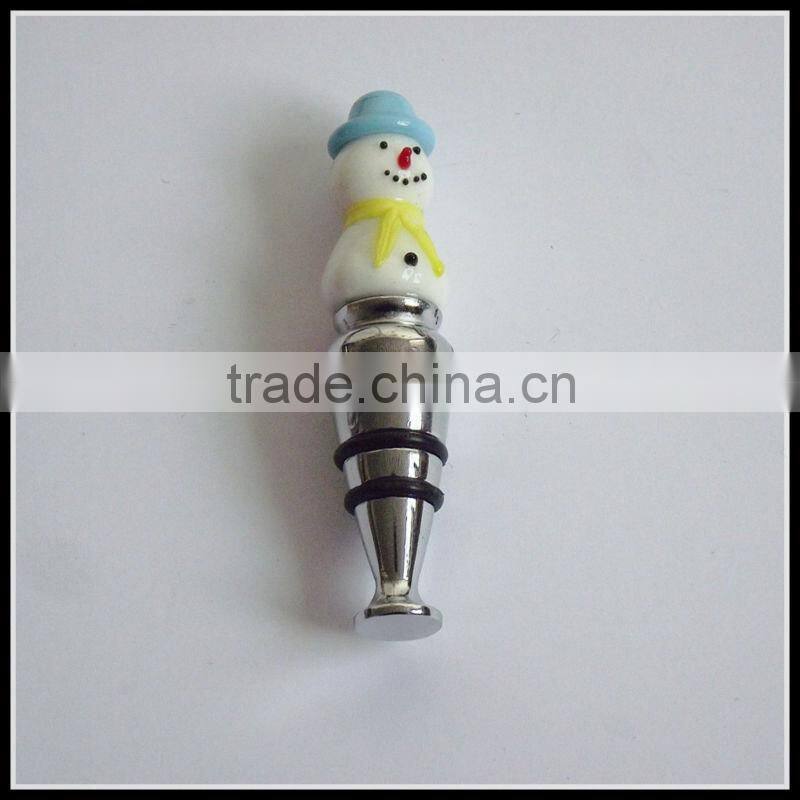 Santa wine stopper,ceramic wine stopper,cute wine stopper