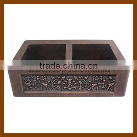 Apron Front Installation Type and Copper Material copper kitchen farmhouse sink