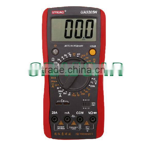 LCD Display Capacitance Meter AC DC Current Ammeter Ohmmeter UA9205N Digital Multimeter