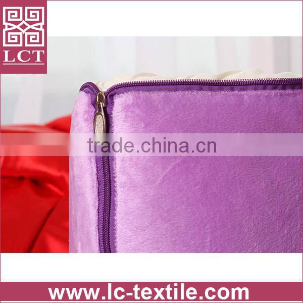 wholesale 2015 newest Soft and cuddly purple color plush sofa pillow with multifunctional blanket design(LCTP0125)