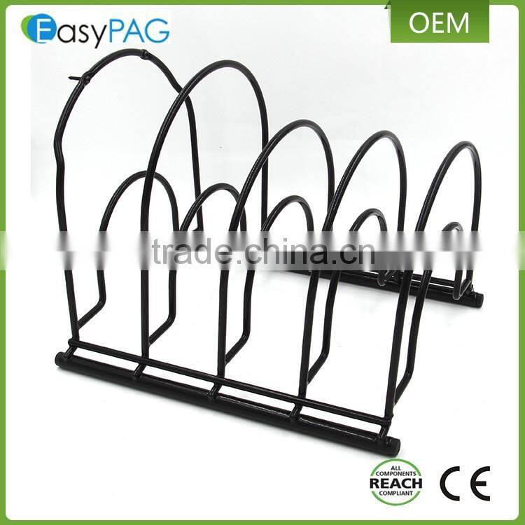 Kitchen ware storage metal 5 tire pan organizer rack