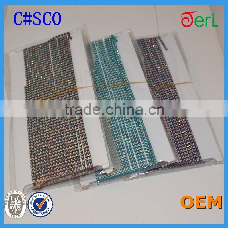 Crystal Banding Plastic with Clear Rhinestone 10 Yards Sew on Garment