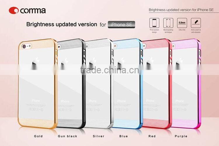 Anti-scratch and Shock Resistance PC Transparent Phone Cover Case For iPhone 5 SE 6 6S Plus