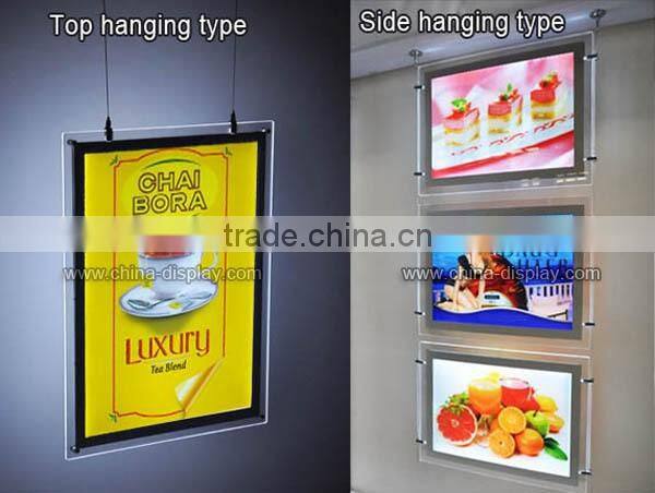 Popular items led backlit display acrylic circular light box panel
