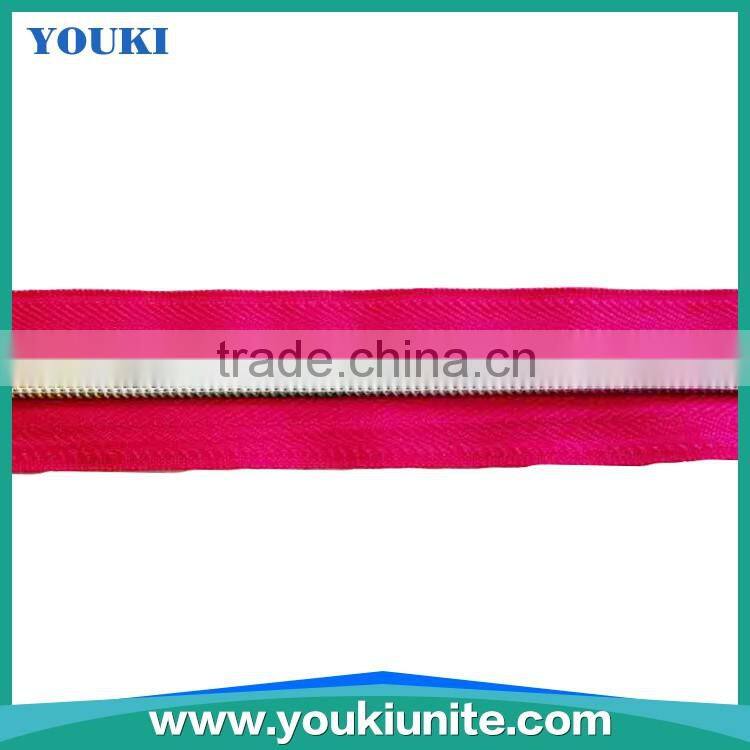5# Woven Tape Nylon Zipper Open-end With Rainbow Teeth Auto Lock YKN-2014