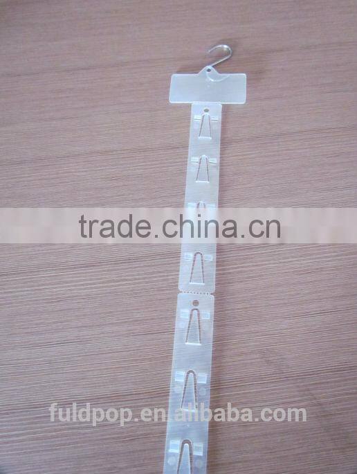 Factory Direct Sale transparent adjustable plastic hanging display strip