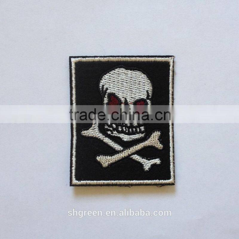 High density embroidery patch for garment