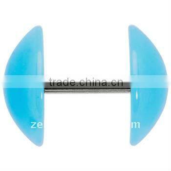 Fake non-piercing magnetic plug blue star logo body piercing jewelry