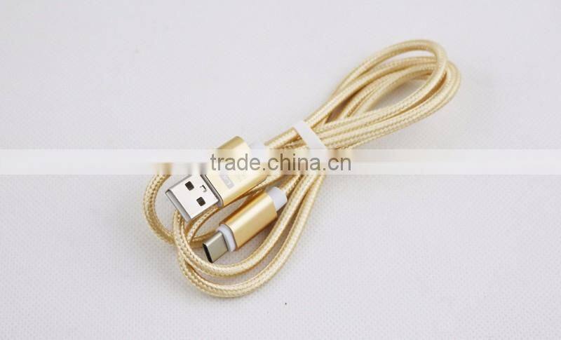 USB 3.0 smartphone data cable Metal Nylon Woven USB Cable type c usb cable