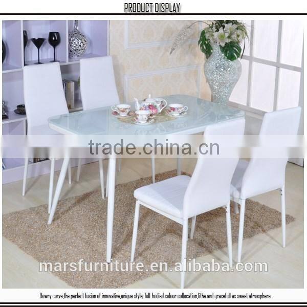 Oval tempered glass dining table LDT013