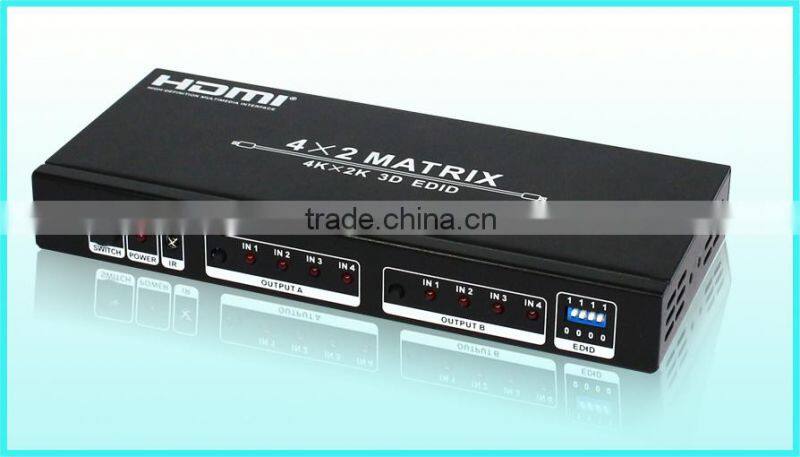 HDMI martix 4by2 with EDID, 4K x 2K