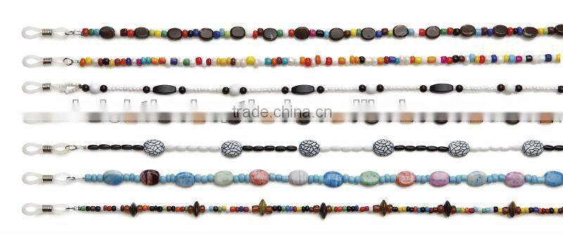 Colorful reading glasses beaded chain and cord,glasses holder