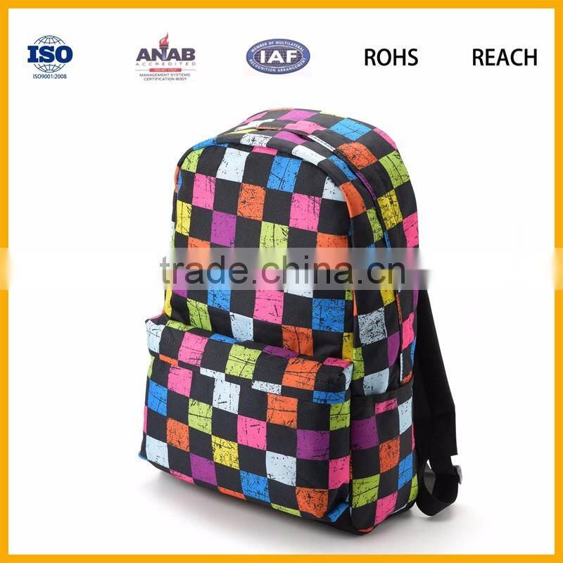 colorful printing backpack