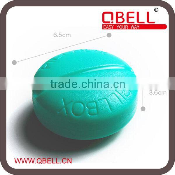 Plastic pill-shape portable cute travel pocket 4 case pill box/Pill Storage Cases