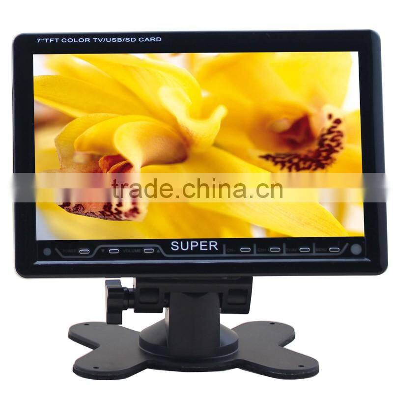 7 inch TFT LCD car stand alone monitor car tv monitors