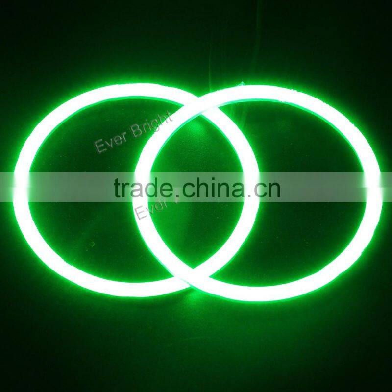 2pcs DC 12V auto led light bulb for car angel eye led headlight green color cob led ring light