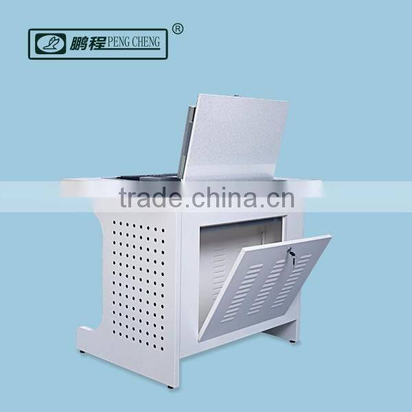 Modern School Gas Spring Fold Away Locking LCD Computer Desk