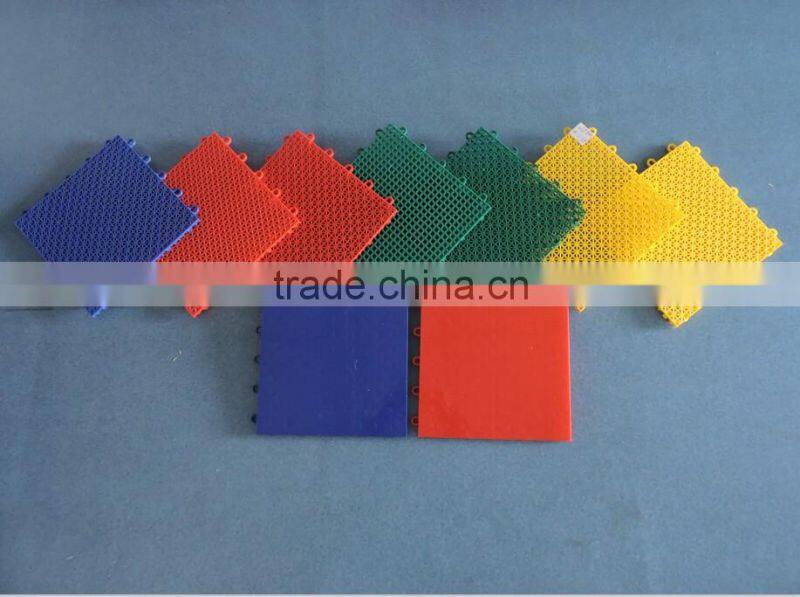 Suspended PP interlocking anti-ultraviolet outdoor carpet tile