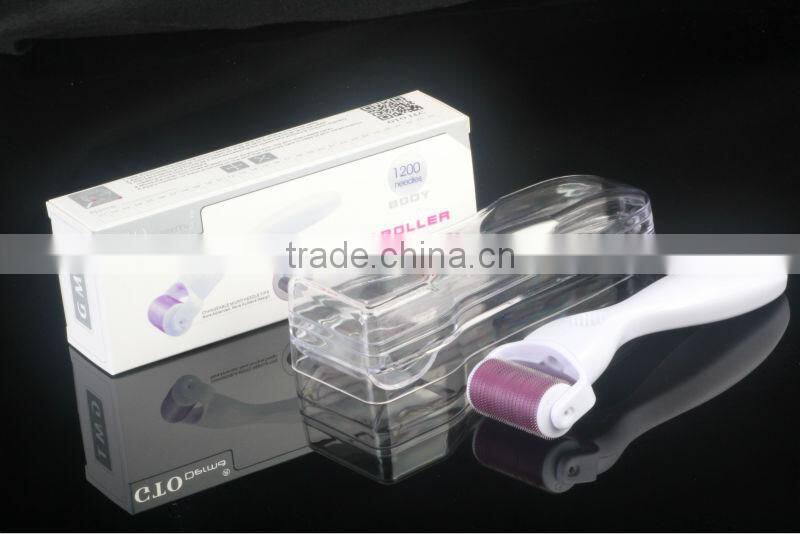 Dermaroller 1200 microneedles body roller for stretch mark treatment