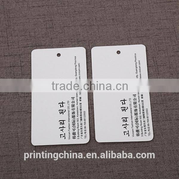 Latest technology white artpaper hang tags made in China