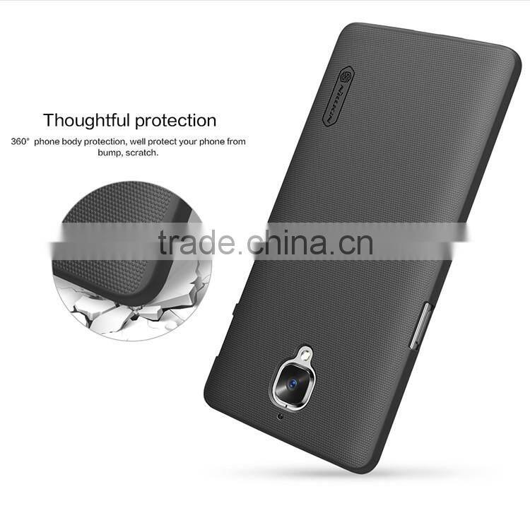 2016 ORIGINAL Nillkin Super Frosted Shield Case Back Cover For OnePlus 3 High Quality BACK COVER FREE LCD PROTECTOR INSIDE