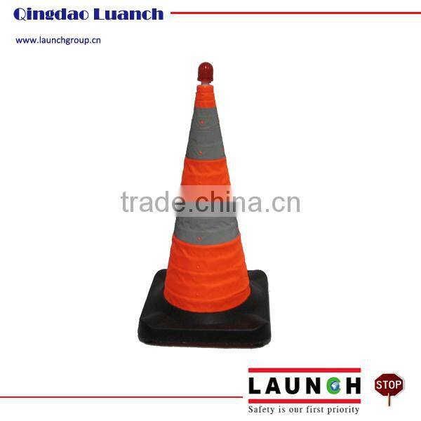 orange color retractable cone for traffic safety
