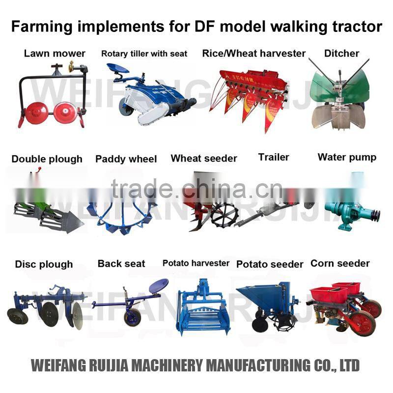 Good quanlity DF model walking tractors with rice seeder! Hot sale Corn seeder / wheat seeder for mini tractors !