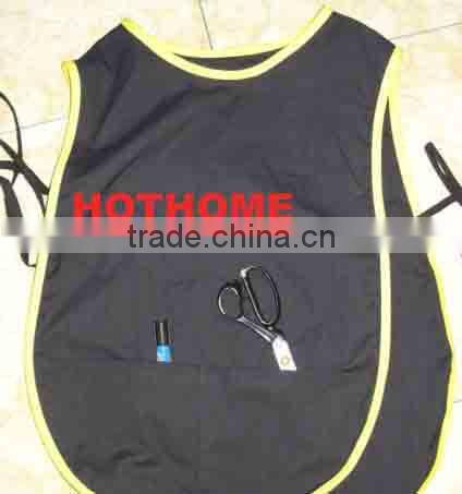 Blue Cobbler Apron with front pockets and adjustable side ties