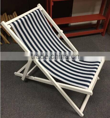 Outdoor canvas wood folding beach chair