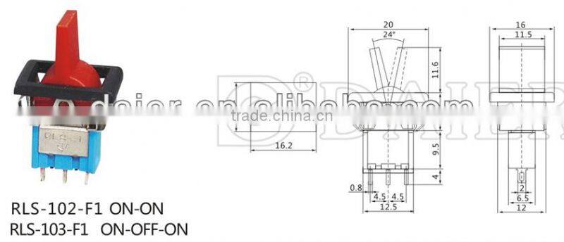 RLS-103-F1 ON-OFF-ON with rocker lever toggle latching switch