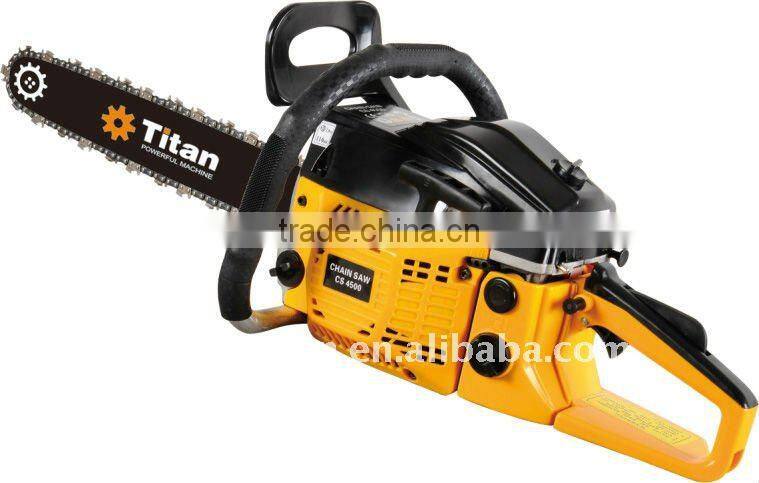 Popular 45CC gasoline CHAIN SAW 18" bar with CE, MD certifications chain saw 4500