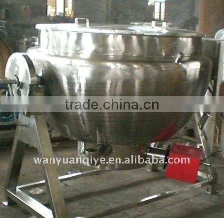 gas heated jacketed cooking pot