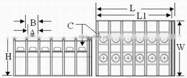 TE-Series Insulated Plastic Assembly 35mm Rail Mount Terminal Block