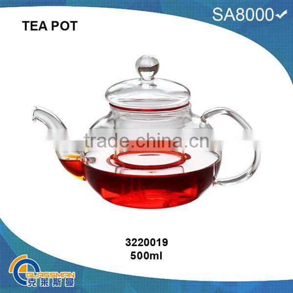 TP025C(400ML),heat resistant glass teapot