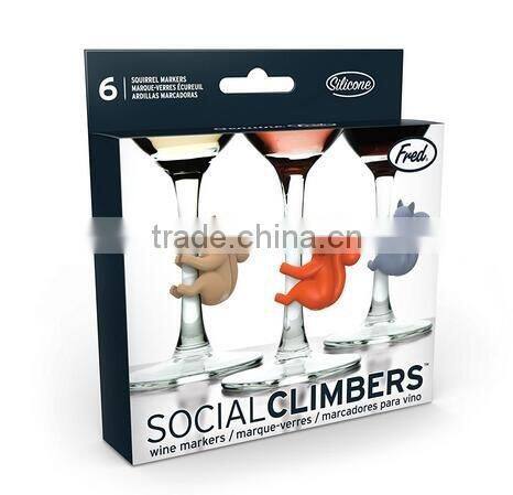 Silicone Social Climbers Squirrel Drink Markers