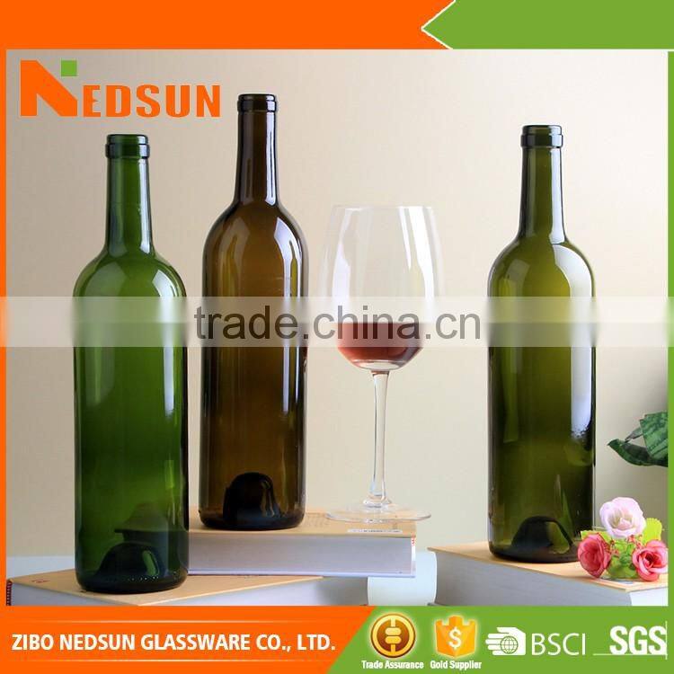 High quality manufactures glass bottles for wine in different size