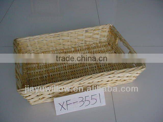 WILLOW WICKER LAUNDRY BASKET WITH HANDLES NATURAL COLOR LAUNDRY BASKET