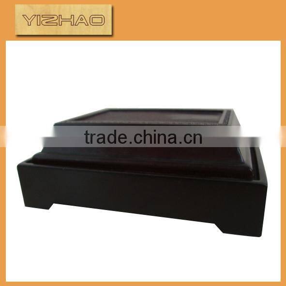 OEM FSC wooden words with base,plastic food compartment tray