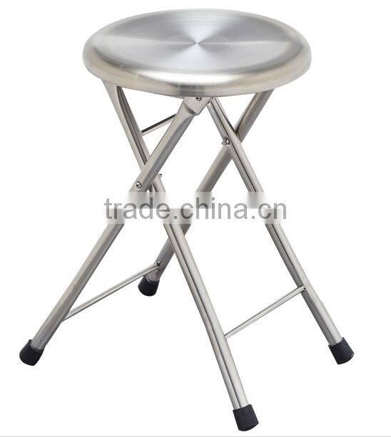 high quality brushed stainless steel morden folding chair for hotels restaurant office home garden LQ-ZD001