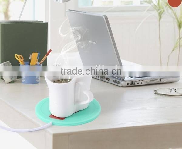 Supply fashion Small drunk doll Silicone USB electric heating keep warm dish / insulation mat