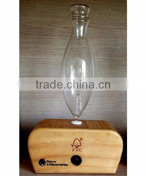 Elegant Wooden and Glass LED Aroma Diffuser Nebulization Essential Oil Diffuser